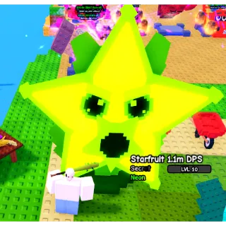 SEMI HUGE NEON STARFRUIT 1.1M DPS!! ( 4.5KG / LVL 10 ) PLANTS VS BRAINROTS
