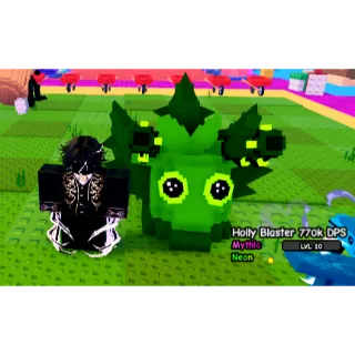 NEON HOLLY BLASTER 770K DPS ( 2.8KG / LVL 10 ) PLANTS VS BRAINROTS