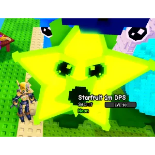 SEMI HUGE NEON STARFRUIT 1M DPS!! ( 4KG / LVL 10 ) PLANTS VS BRAINROTS