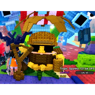 GOLD TROPIC SPARINO 727K DPS ( 4.3KG / LVL 10 ) PLANTS VS BRAINROTS