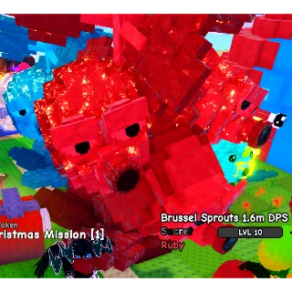 HUGE RUBY BRUSSEL SPROUTS 7.6KG!! ( 1.6M DPS / LVL 10 ) PLANTS VS BRAINROTS