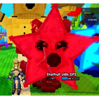 SEMI HUGE RUBY STARFRUIT 4KG!! ( 148K DPS / LVL 1 ) PLANTS VS BRAINROT