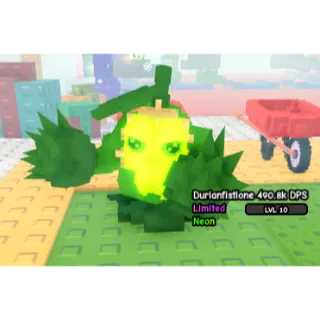 NEON DURIANFISTIONE 490K DPS ( 2.1KG / LVL 10 ) PLANTS VS BRAINROTS