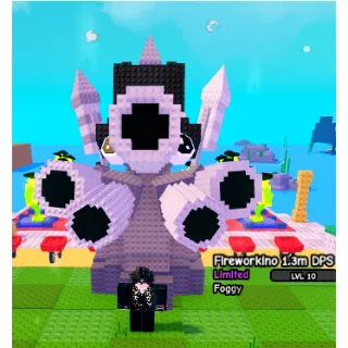 FOGGY FIREWORKINO 7.7KG ( 1.3M DPS / LVL 10 ) PLANTS VS BRAINROTS