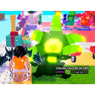 NEON GLACIAL LILY 996K DPS!! ( 2.3KG / LVL 10 ) PLANTS VS BRAINROTS