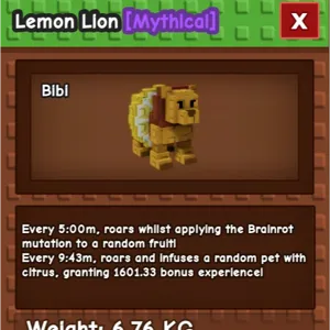 Lemon Lion Grow a Garden