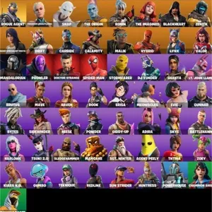 QUICK SALE! 57 Skins OG Account | Rogue Agent, Drift, Spider-Man, Mandalorian, 55+ Emotes! Full Access