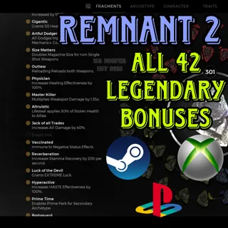 Remnant 2 Unlock All Legendary Bonuses
