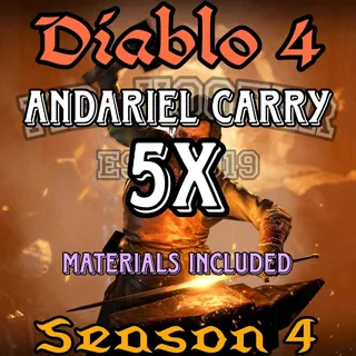  Diablo 4 5x Andariel Carry
