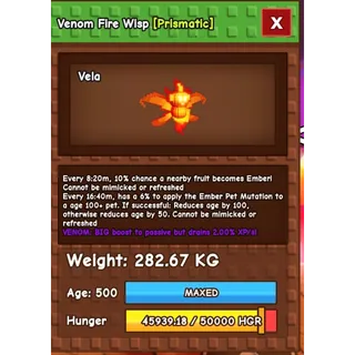 282k VENOM FIRE WISP GAG
