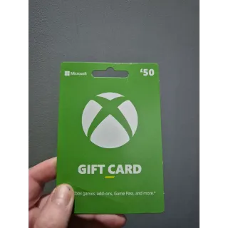 £50 Xbox Gift card UNITED KINGDOM