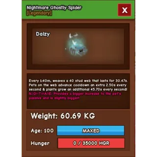 Nightmare Ghostly Spider 60kg+