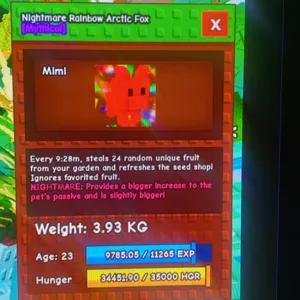 Nightmare Rainbow Arctic Fox