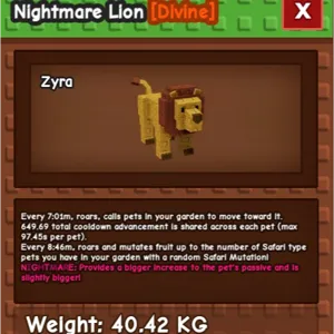 Nightmare Lion 40kg+
