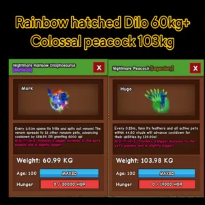 Rbh Dilo 61kg + Colossal Peacock 103kg 