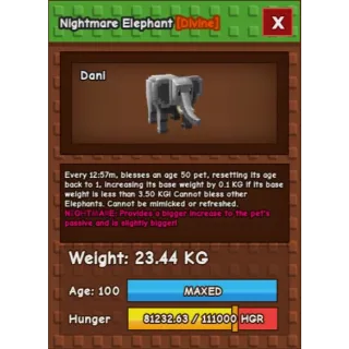 Nightmare Elephant max passive