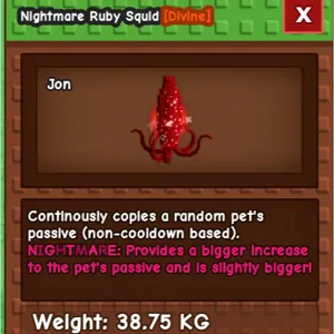 6x Ruby Squid 38-39kg
