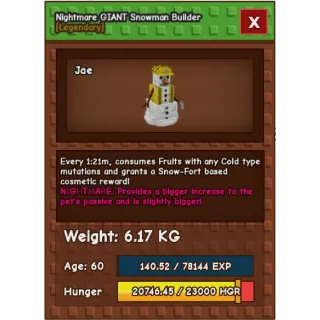 Nightmare Giant Snowman Builder