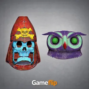 Glowing Skull and Owl