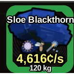 Timber! Sloe Blackthorn  4,616¢/s 