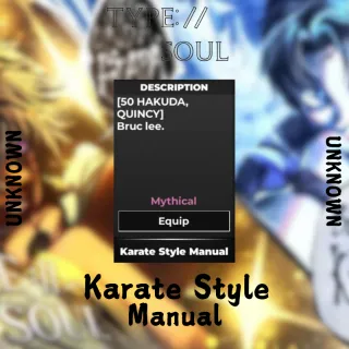 Karate Style Type Soul