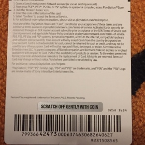 psn code 25