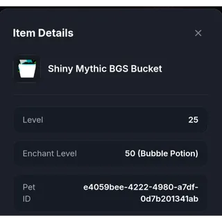 Shiny Mythic BGS bucket - OG BGS