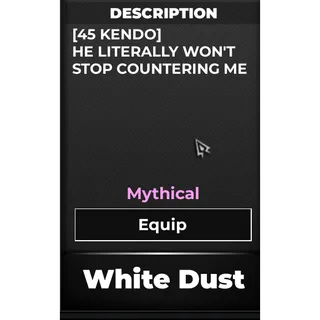 white dust