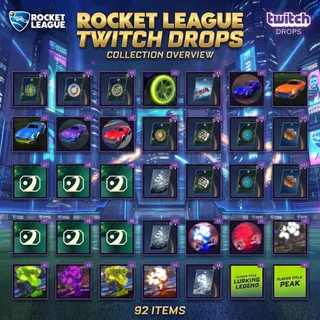 Rocket League: 92 REWARDS - RL Painted Drop 30x + 21 Wheels + Explosions