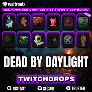 🟦⚔️🟦 ALL POSSIBLE DROP(18) ☑️ 18 ITEMS + 200 BLOOD ☑️TWITCH DROPS