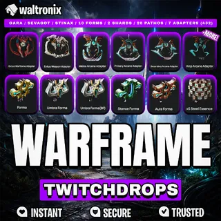 🟦⚔️🟥Gara/Sevagot/Stinax/10 Forms/2 Shards/20 Pathos/7 Adapters (432) ☑️ TWITCH DROPS 