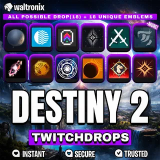 🟦⚔️🟦ALL POSSIBLE DROP(18) ☑️ 18 UNIQUE EMBLEMS ☑️ TWITCH DROPS 