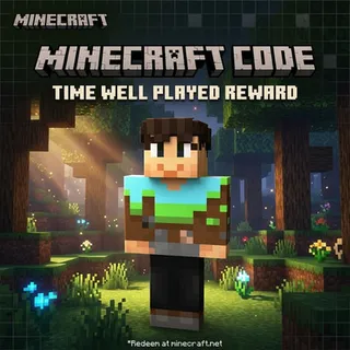 Minecraft:  Code - Time Well Played Reward - JAVA & BEDROCK