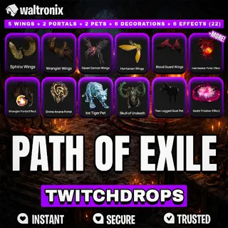 🟦⚔️🟦5 WINGS / 2 PORTALS / 2 PETS / 6 DECORATIONS / 6 EFFECTS (22) ☑️ TWITCH DROPS 