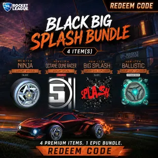 Rocket League: Black Big Splash Bundle - Code - Fast And Easy Delivery