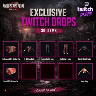 Infestation: The New Z: Twitch Drops - 39 Crates + Red Set 