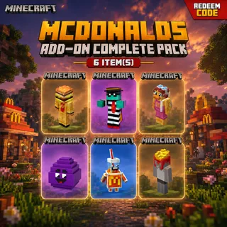 Minecraft: McDonalds Add-on Complete Pack  - Fast And Easy Delivery