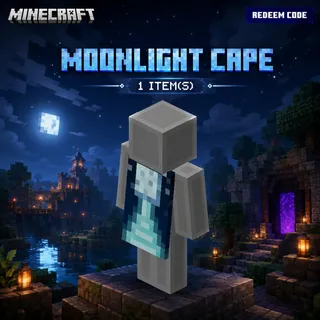 Minecraft: Moonlight Trials Cape Code - Extremely Rare - Fast And Easy