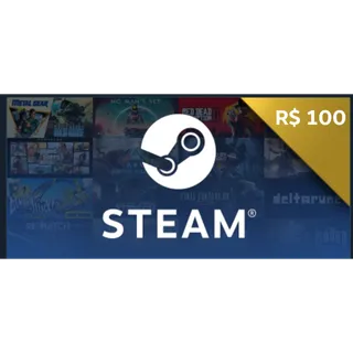 Steam Gift Card BRAZIL R$100.00 BRL