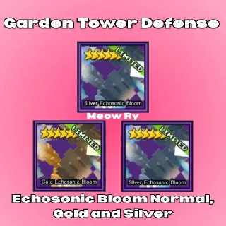 Garden Tower Defense | Echosonic Bloom (Normal, Gold, Silver)