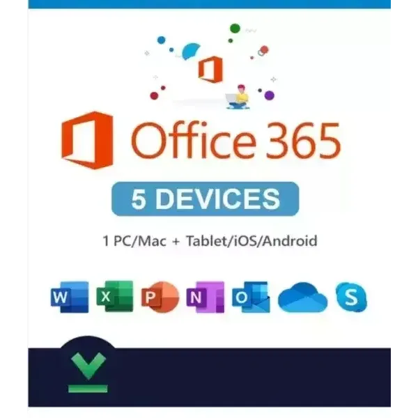 Microsoft Office 365 Pro Plus Lifetime Account - 5 Devices - 100GB One ...