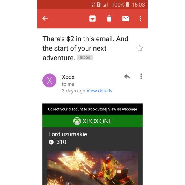 xbox $2 gift card