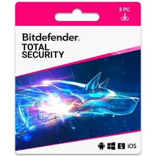Bitdefender Total Security – 3 Devices | 3 Months | Personal Account