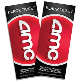 2 x AMC Movies Black Ticket 
