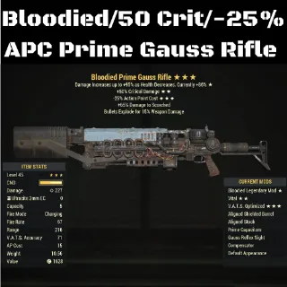 Bloodied/50/25 Prime Gauss Rifle