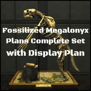 Fossilized Megalonyx Plans Full Set