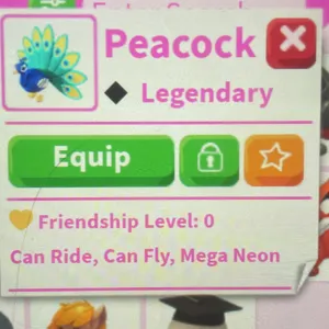 mega fly ride peacock