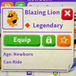 Blazing lion