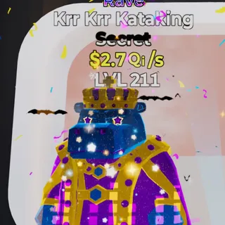 Fortnite Steal the Brainrot Krr Krr Kataking Rave 2.7Qi/s Lvl 211 2 Traits