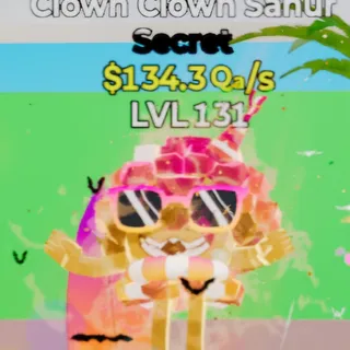 Fortnite Steal the Brainrot Clown Clown Sahur Summer 134.3Qa/s Lvl 131